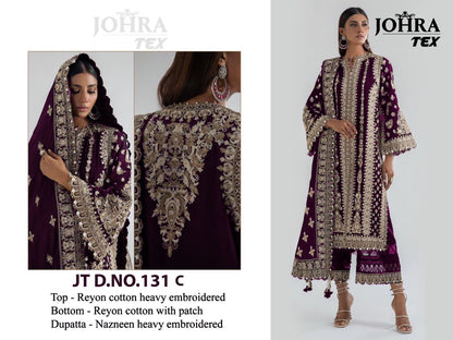 131 Johra Tex Rayon Cotton Pakistani Salwar Suits