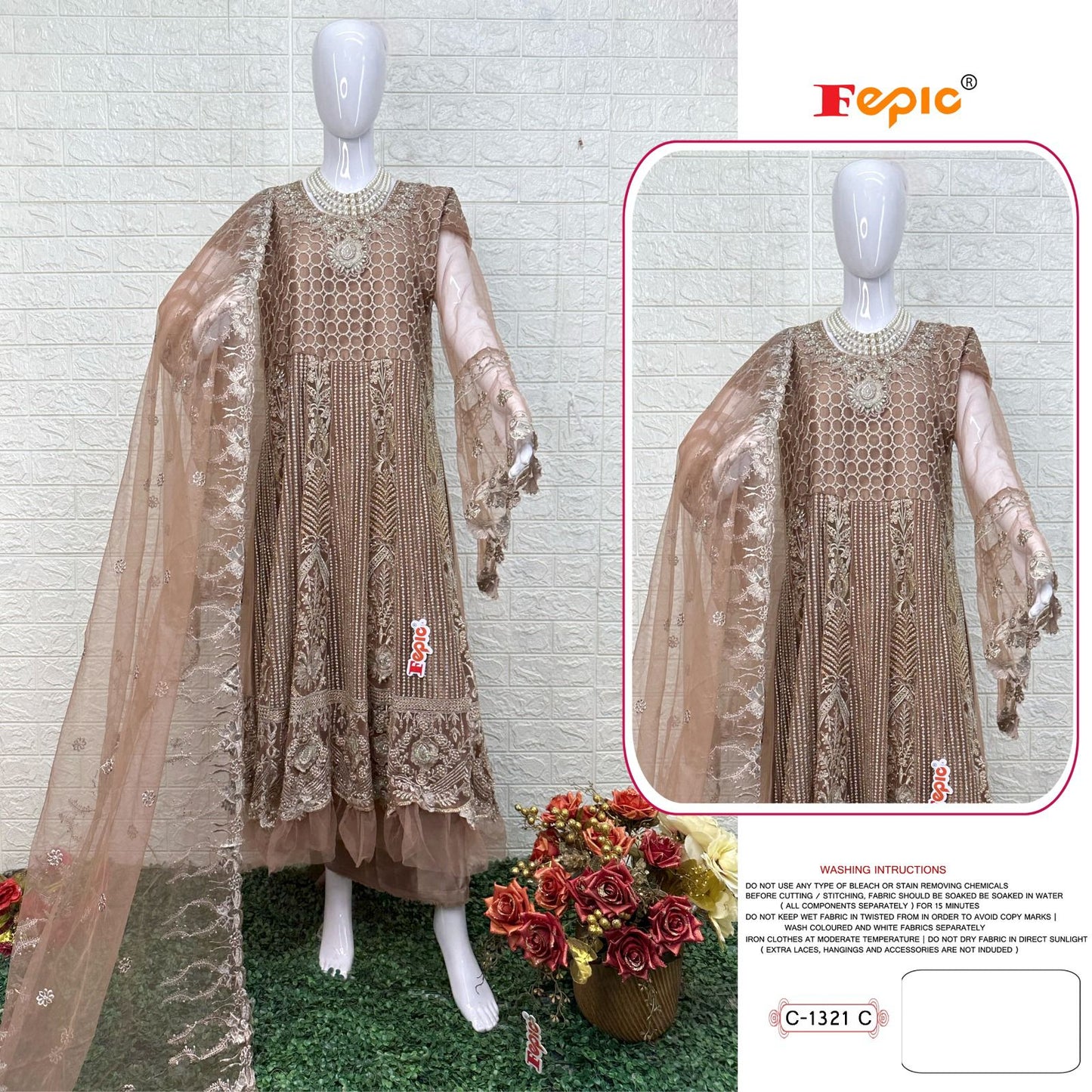 1321 Fepic Net Pakistani Salwar Suits