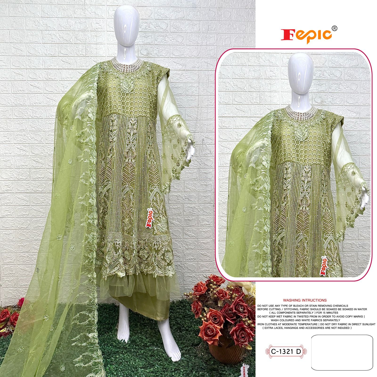 1321 Fepic Net Pakistani Salwar Suits