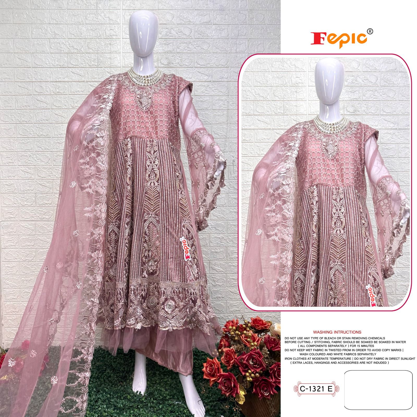 1321 Fepic Net Pakistani Salwar Suits