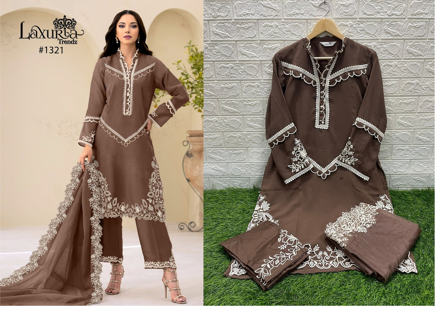 1321 Laxuria Trendz Faux Georgette Pakistani Readymade Suits