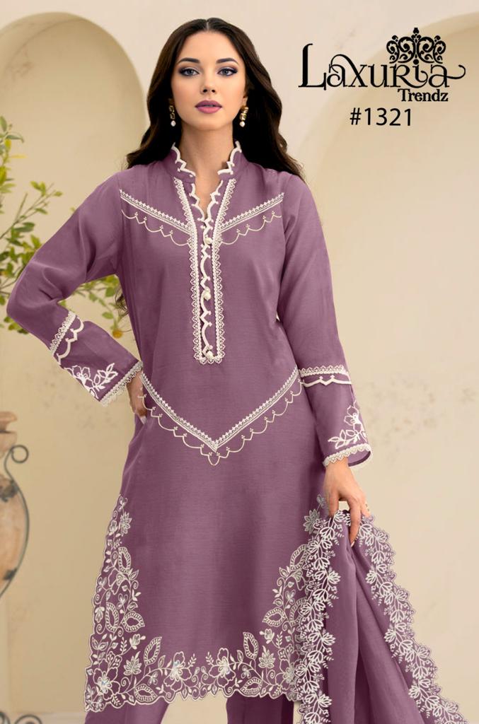 1321 Laxuria Trendz Faux Georgette Pakistani Readymade Suits