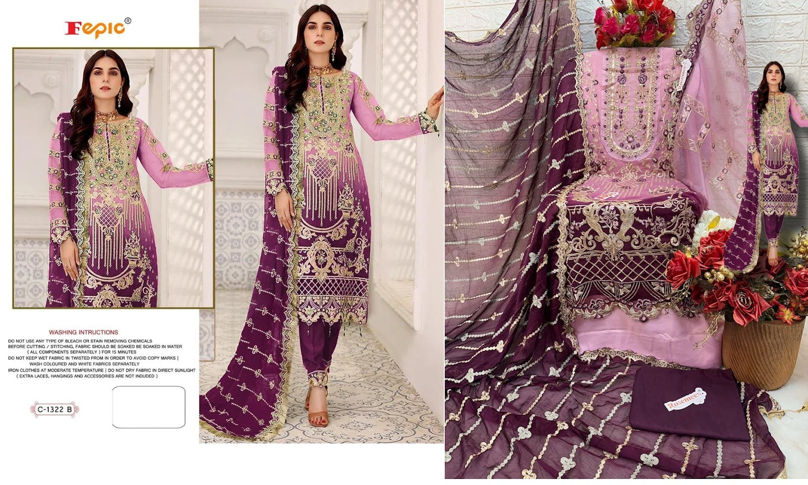1322 Fepic Georgette Pakistani Salwar Suits