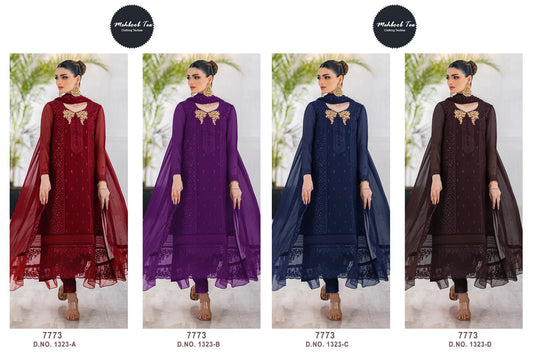 1323 Mehboob Tex Georgette Pakistani Salwar Suits