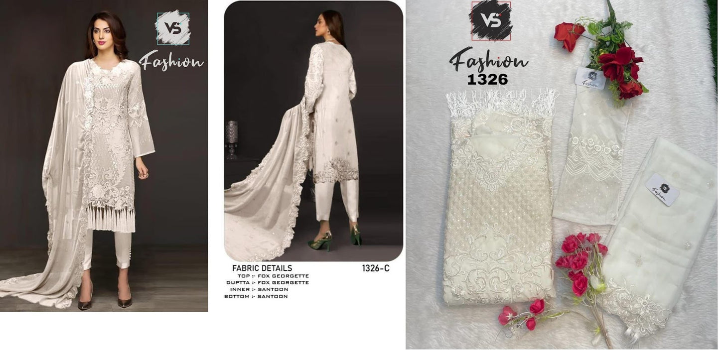 1326 Vs Fashion Georgette Pakistani Salwar Suits