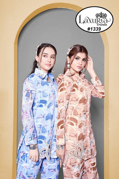 1339 Laxuria Trendz Georgette Co Ord Set
