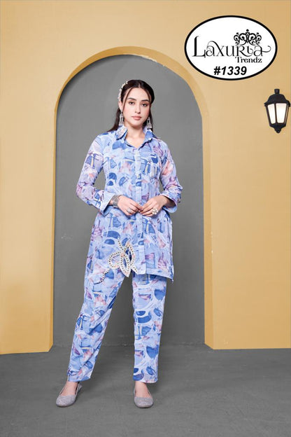 1339 Laxuria Trendz Georgette Co Ord Set