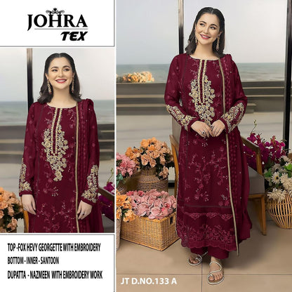 133 Johra Tex Georgette Pakistani Salwar Suits