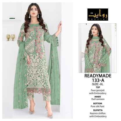133 Rawayat Fox Georgette Pakistani Readymade Suits