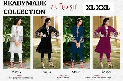 133 Zarqash Fox Georgette Kurti Pant Set