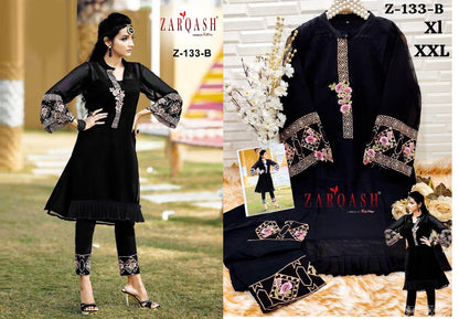 133 Zarqash Fox Georgette Kurti Pant Set
