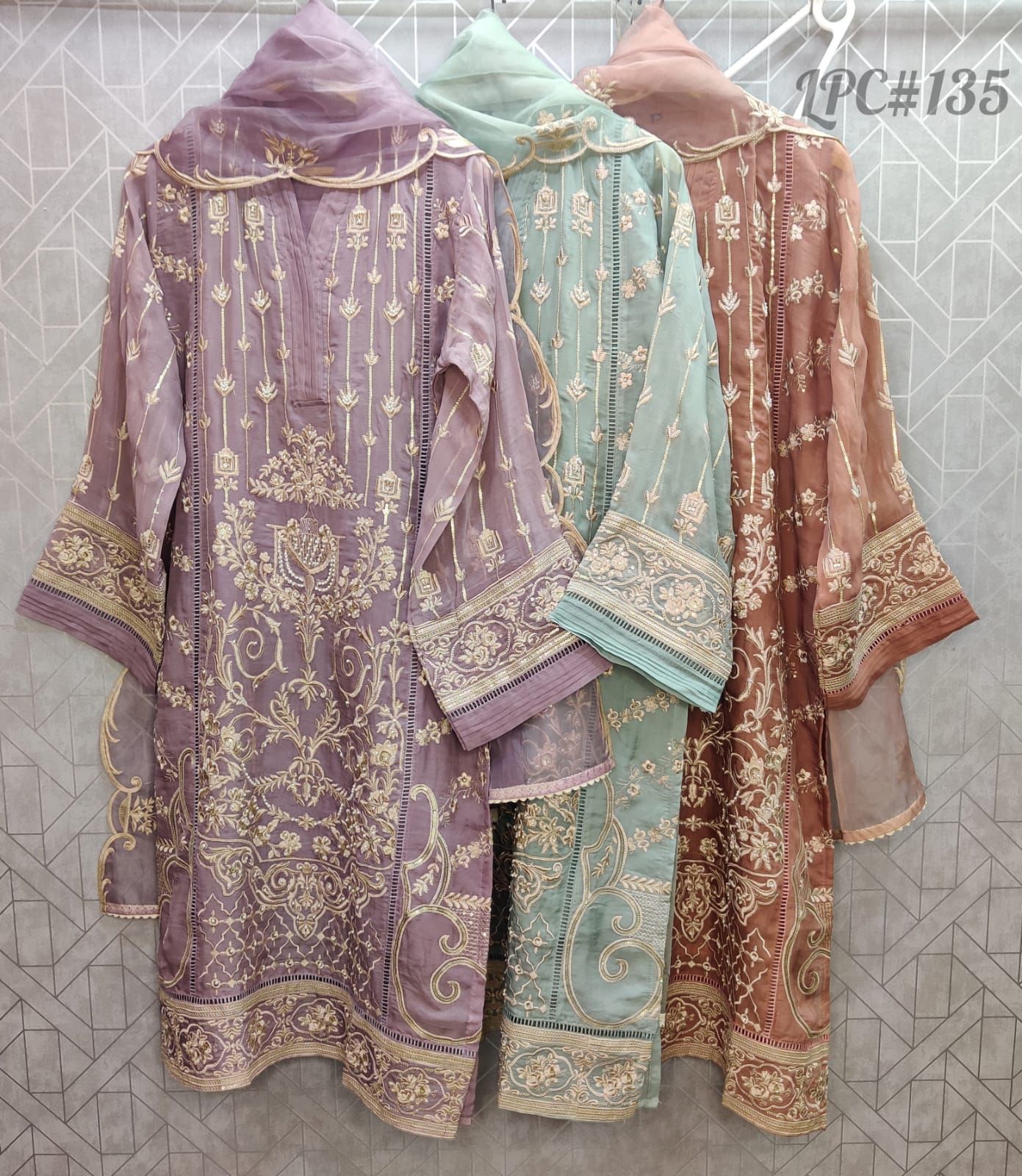 135 Maryams Pure Organza Pakistani Readymade Suits
