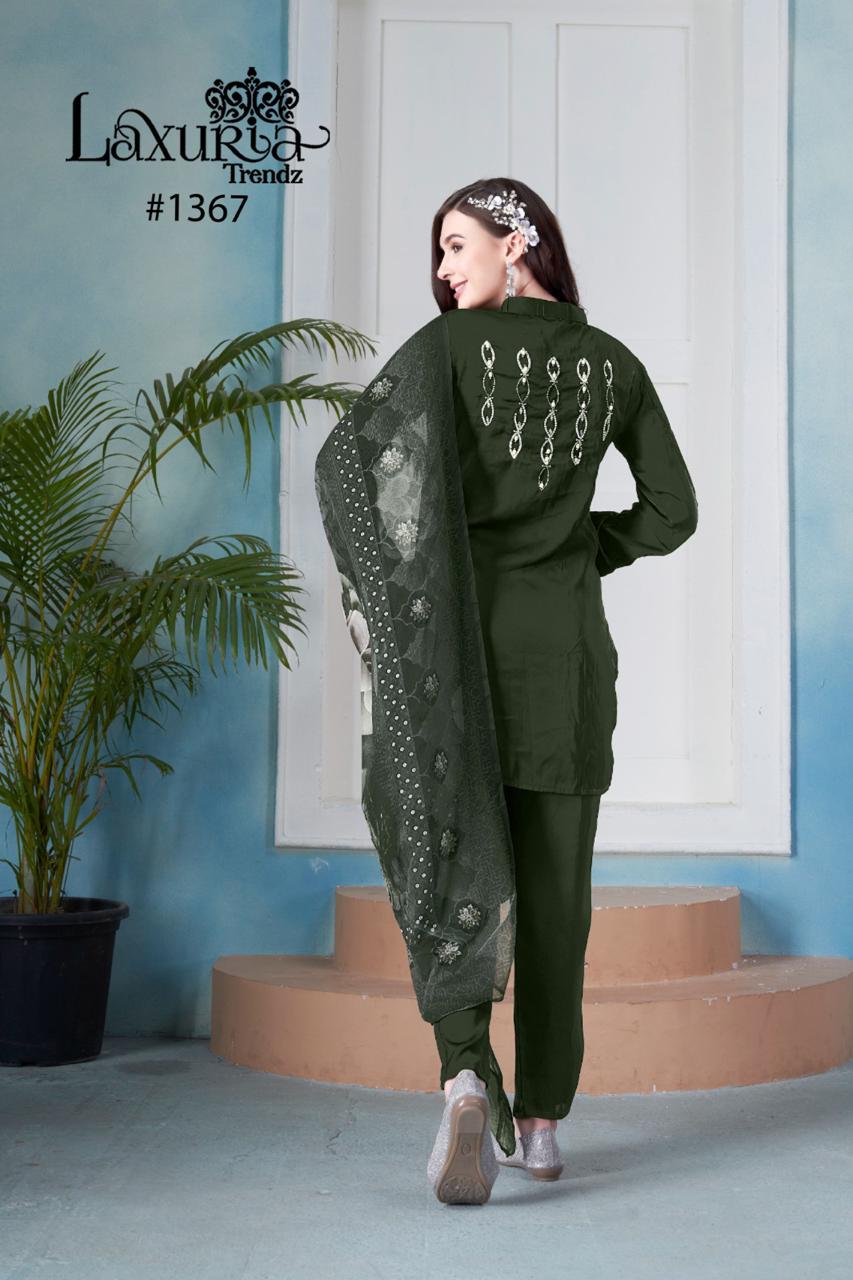 1367 Laxuria Trendz Bsy Satin Pakistani Readymade Suits
