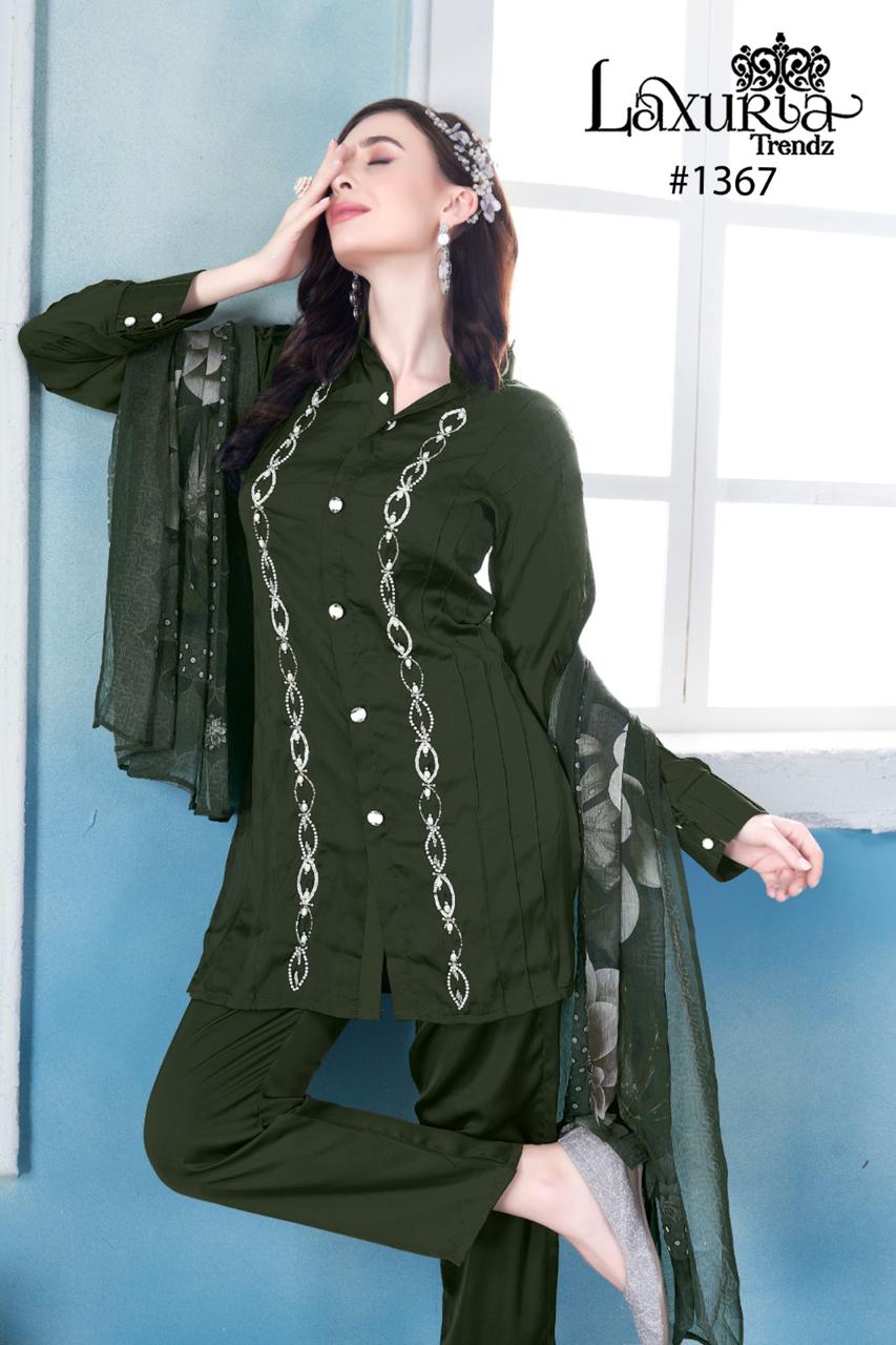 1367 Laxuria Trendz Bsy Satin Pakistani Readymade Suits
