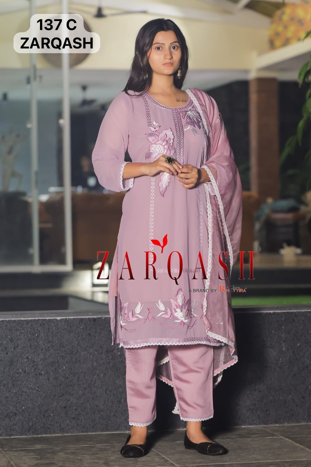 137 Zarqash Fox Georgette Pakistani Readymade Suits