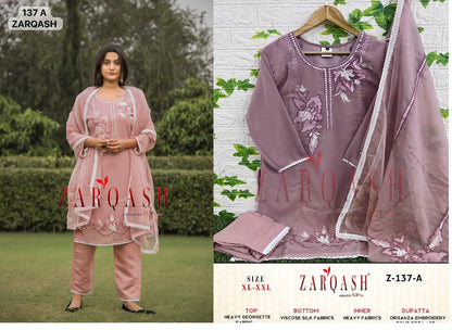 137 Zarqash Fox Georgette Pakistani Readymade Suits
