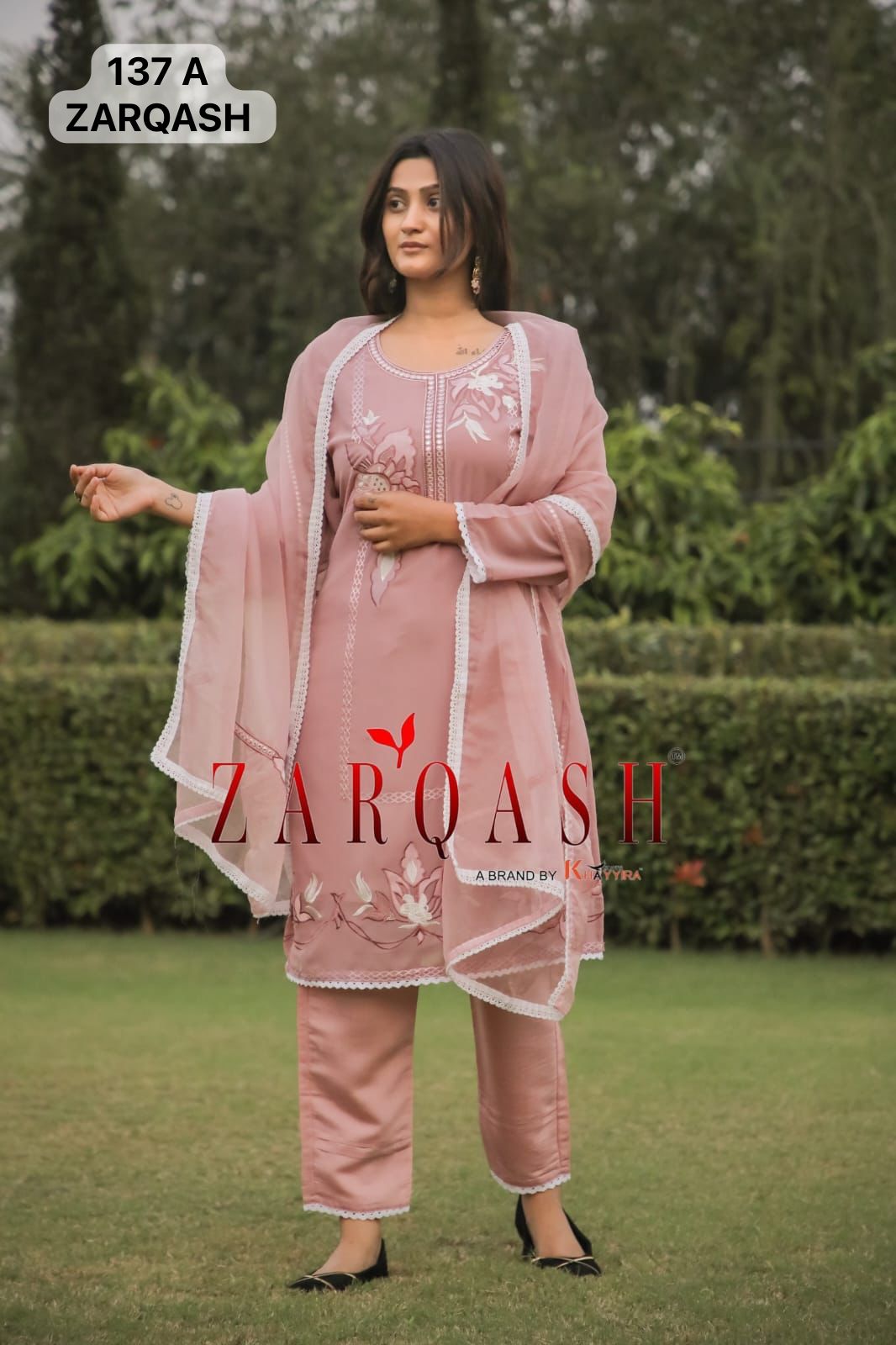 137 Zarqash Fox Georgette Pakistani Readymade Suits
