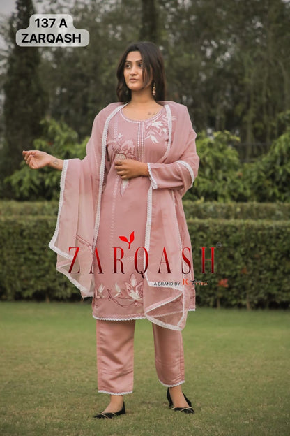 137 Zarqash Fox Georgette Pakistani Readymade Suits