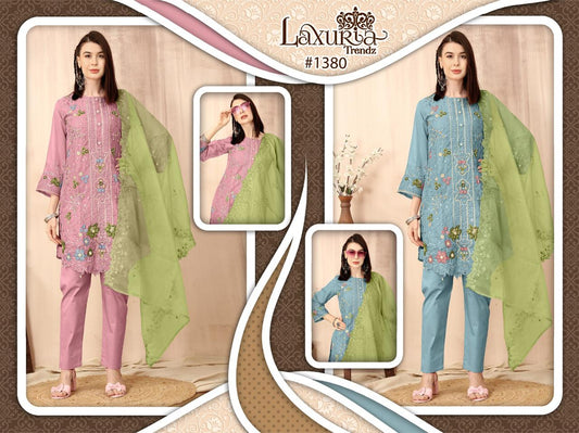 1380 Laxuria Trendz Organza Pakistani Readymade Suits