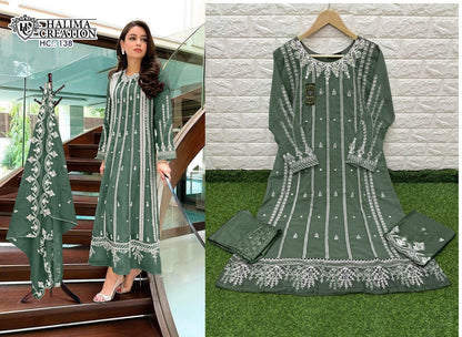 138-New Halima Creation Fox Georgette Pakistani Readymade Suits