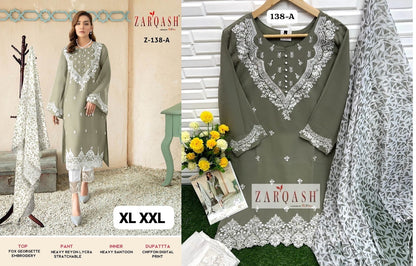 138 Zarqash Fox Georgette Pakistani Readymade Suits