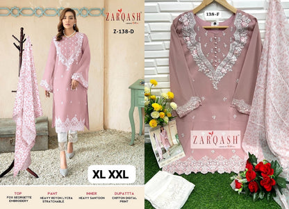 138 Zarqash Fox Georgette Pakistani Readymade Suits