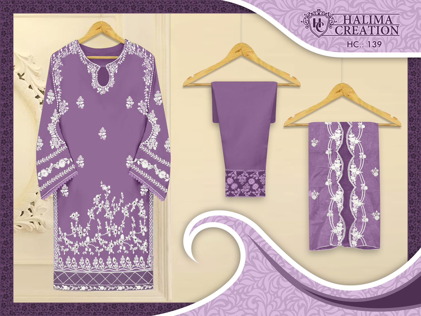 139 Halima Creation Viscose Organza Pakistani Readymade Suits