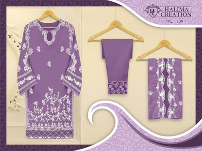 139 Halima Creation Viscose Organza Pakistani Readymade Suits