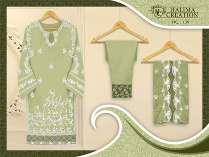 139 Halima Creation Viscose Organza Pakistani Readymade Suits
