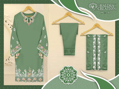 142 Halima Creation Viscose Organza Pakistani Readymade Suits