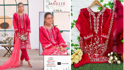 142 Zarqash Organza Pakistani Readymade Suits