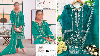 142 Zarqash Organza Pakistani Readymade Suits