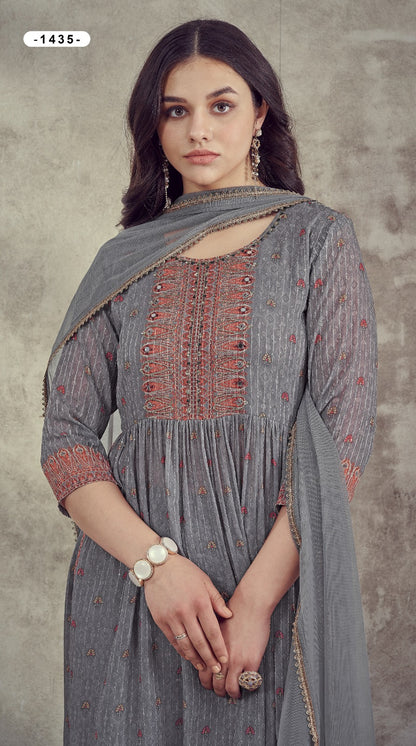 1435-1436 Afsana Georgette Readymade Plazzo Style Suits