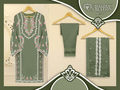 143 Halima Creation Silk Pakistani Readymade Suits