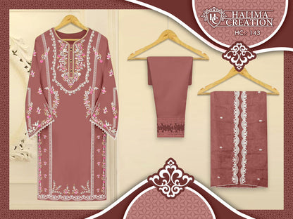 143 Halima Creation Silk Pakistani Readymade Suits