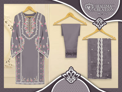 143 Halima Creation Silk Pakistani Readymade Suits