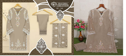 144 Halima Creation Silk Organza Pakistani Readymade Suits