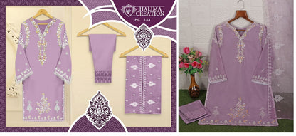 144 Halima Creation Silk Organza Pakistani Readymade Suits