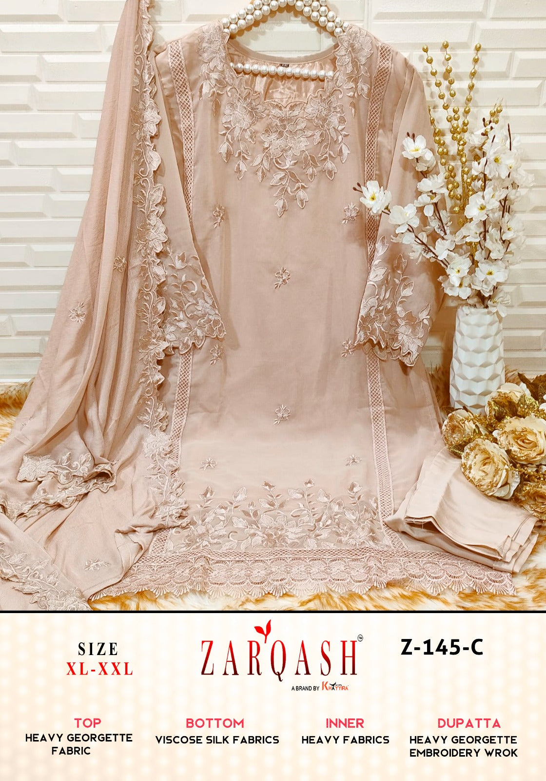 145 Zarqash Georgette Pakistani Readymade Suits