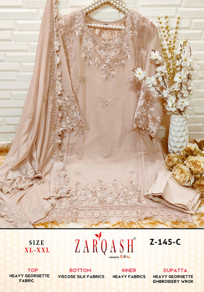 145 Zarqash Georgette Pakistani Readymade Suits