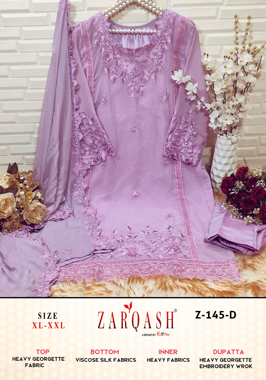 145 Zarqash Georgette Pakistani Readymade Suits