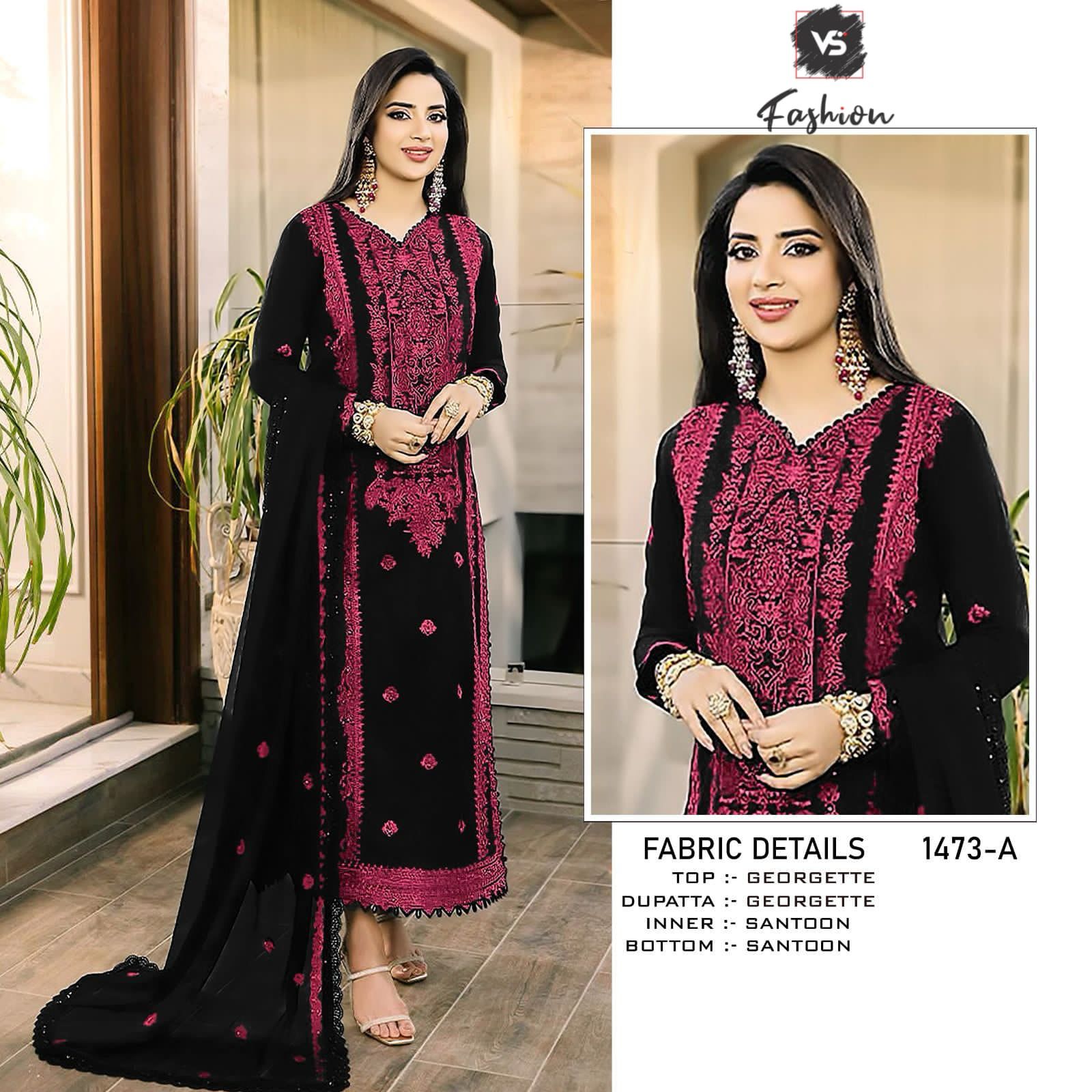 1473 Vs Fashion Georgette Pakistani Salwar Suits
