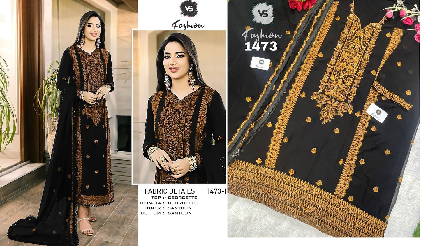 1473 Vs Fashion Georgette Pakistani Salwar Suits