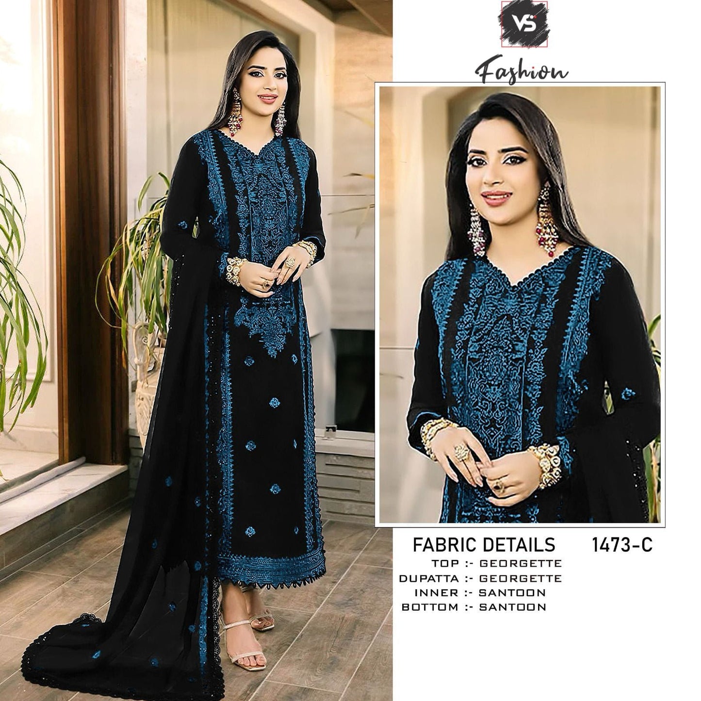 1473 Vs Fashion Georgette Pakistani Salwar Suits