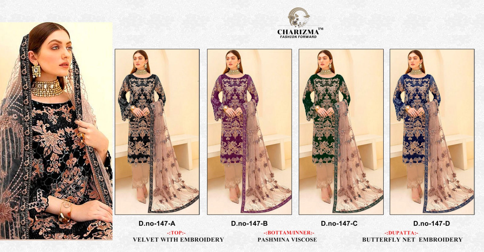 147 Charizma Designer Velvet Suits