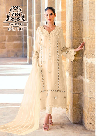 147 Zainab Fashion Studio Georgette Pakistani Readymade Suits