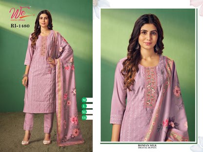 14823 Women Ethnics Silk Readymade Pant Style Suits