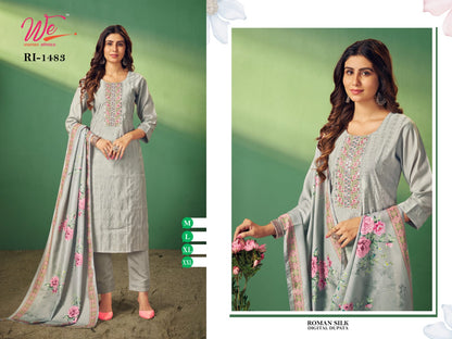 14823 Women Ethnics Silk Readymade Pant Style Suits