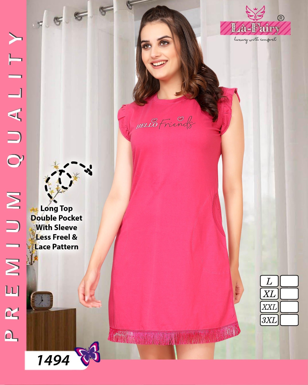 1494 La Fairy Designer Long Top