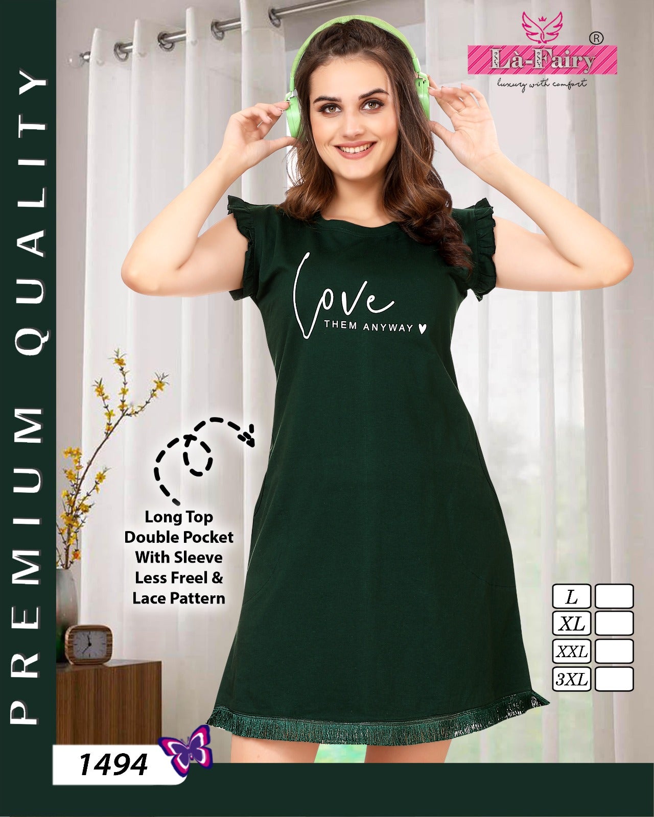 1494 La Fairy Designer Long Top